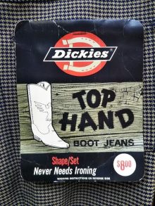 Dickies LOT929A TOP HAND BOOT JEANS Shape/Set BOOT-CUT BROWN 50%POLYESTER 50%COTTON