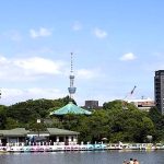 上半身裸でボートに乗る３人組の外国人