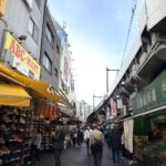 JR高架下のアメ横通り。観光客が歩く上野の街並み。