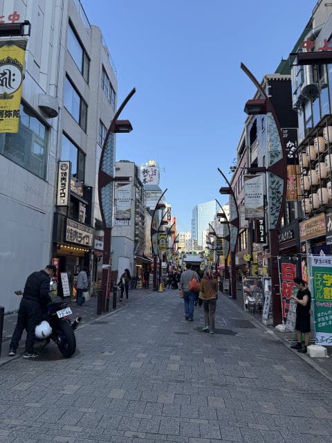 上野アメ横 御徒町側の通り風景(平日木曜の午後)