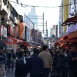 秋晴れの上野アメ横メイン通り｜平日木曜の午後の様子
