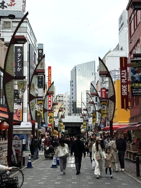 上野アメ横の賑わいと歩く人々の風景