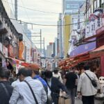 上野アメ横のマーケット通りの様子